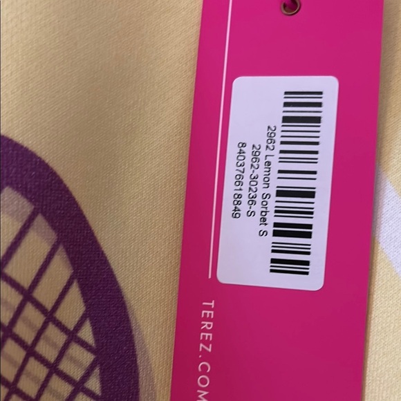 NWT Terez Yellow Tennis Graphic Sweatshirt Oversized Small - Picture 3 of 4